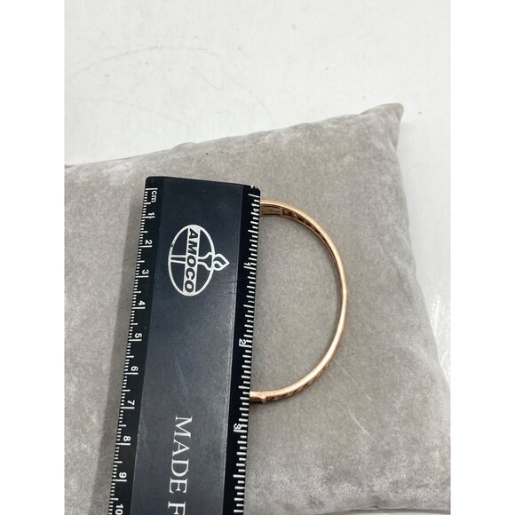 Gold-Plated 925 JCL Silver Bangle Bracelet With Red Gemstone Accents & Intricate - Picture 9 of 9